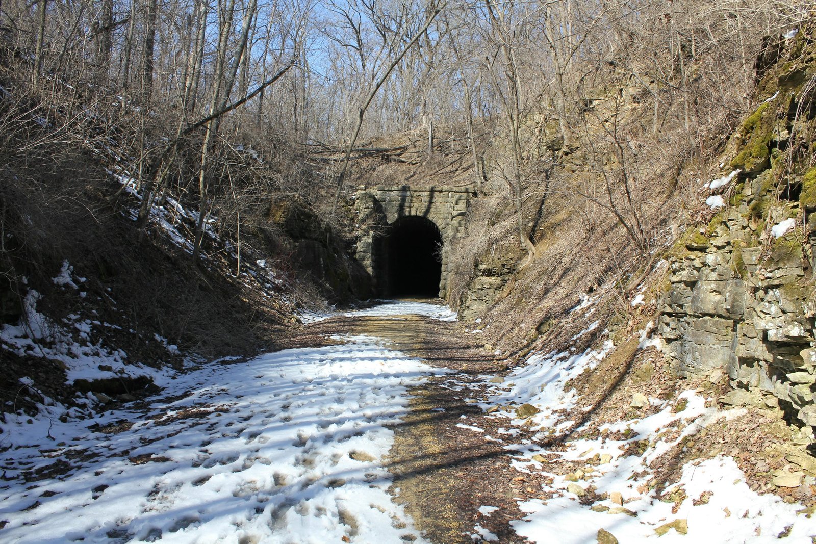 Looking north towards south portal